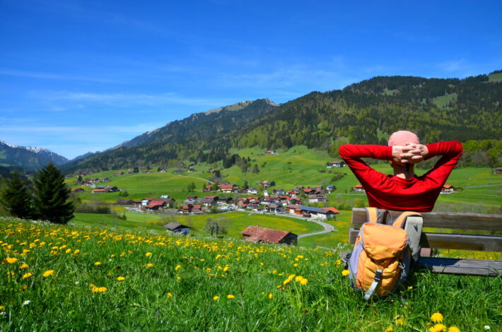 Wandern, Urlaub, Berge, Rast